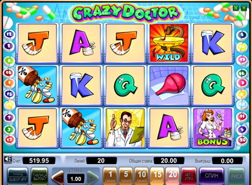 Crazy Doctorお金を得るためにスロットをオンラインでプレイ