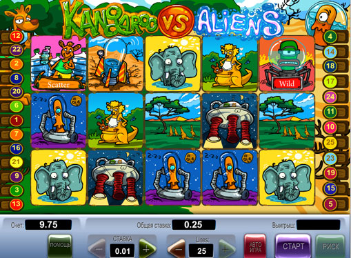 Kangaroo vs Aliensお金を得るためにスロットをオンラインでプレイ